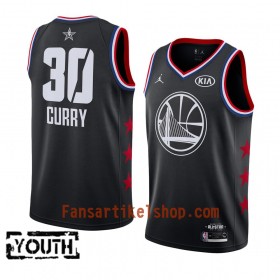 Golden State Warriors Trikot Stephen Curry 30 2019 All-Star Jordan Brand Schwarz Swingman - Kinder